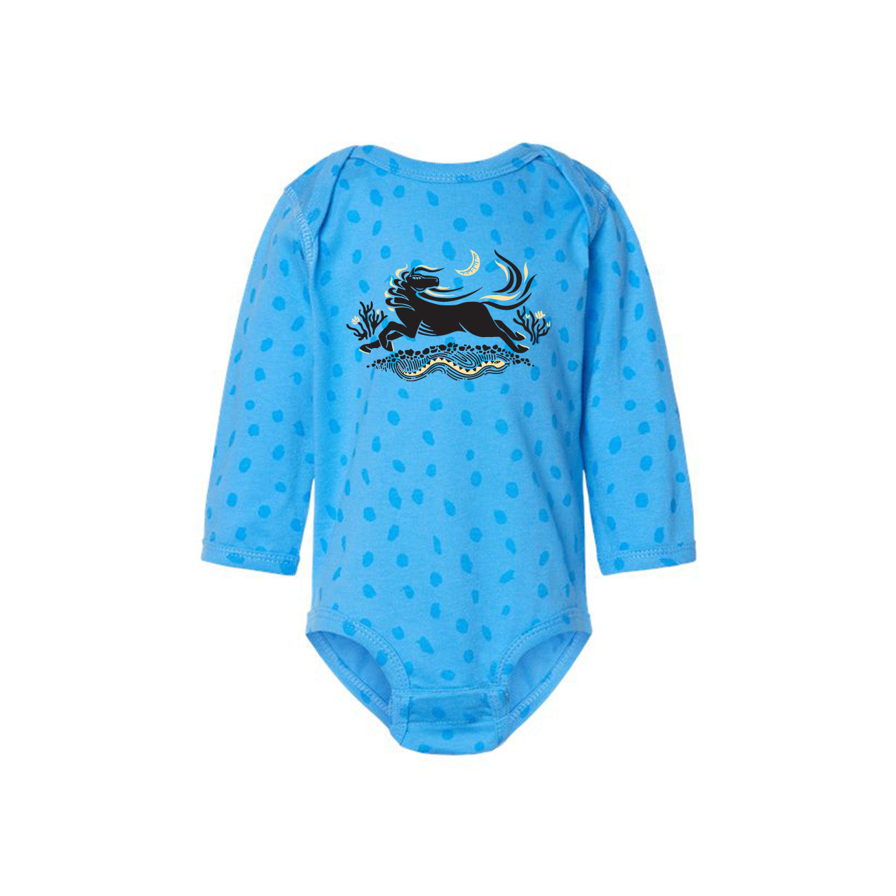 Stallion Onesie // Long Sleeve - Blue Spot
