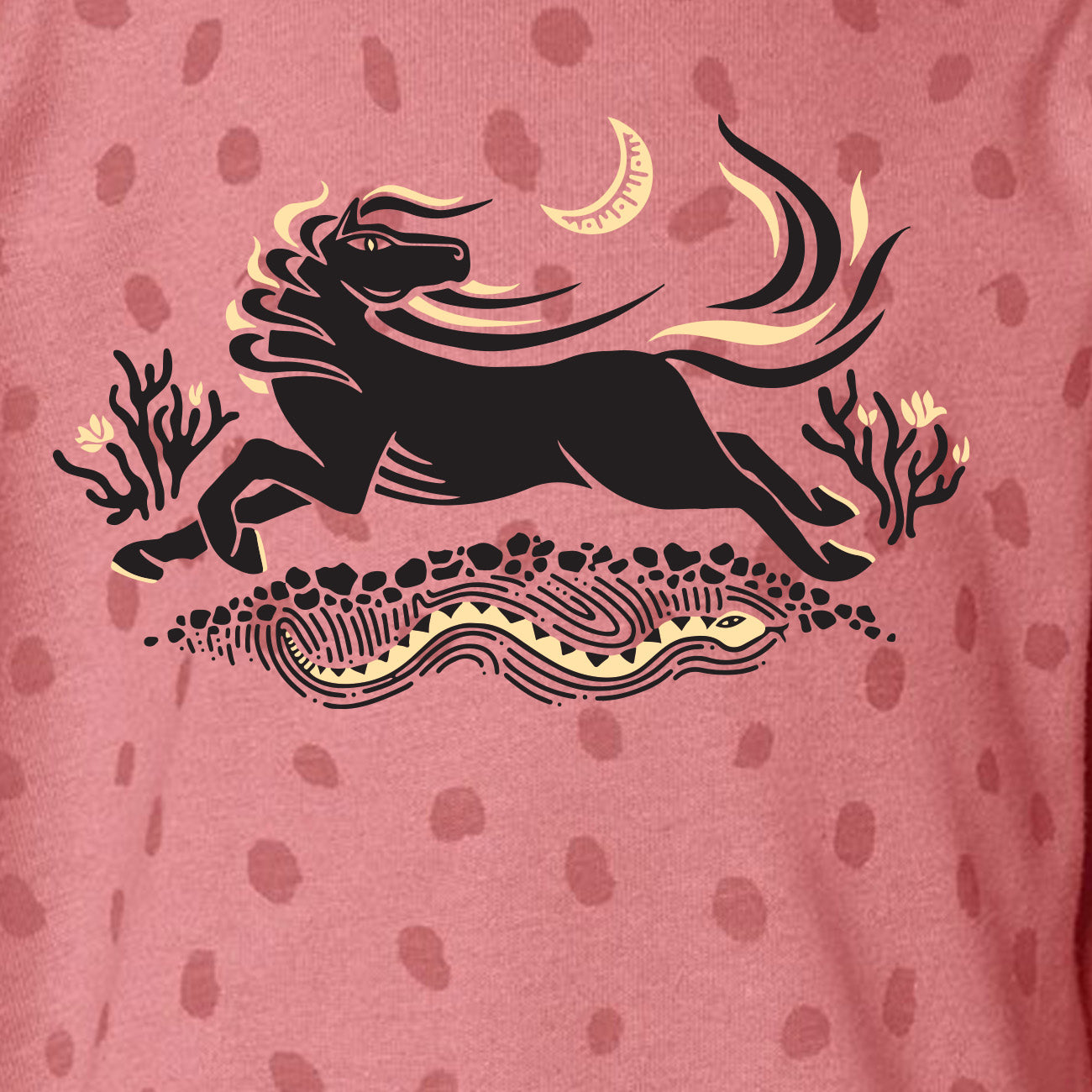 Stallion Onesie // Long Sleeve - Pink Spot