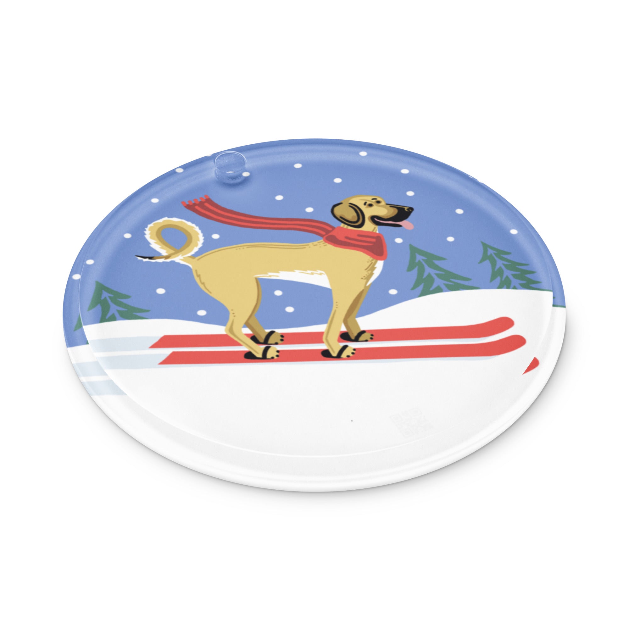 Great dane Mix Skiing Ornament