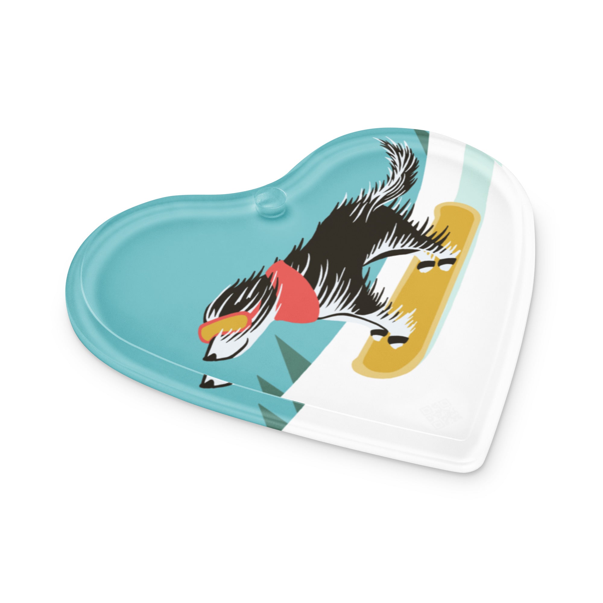 Scruffy Dog Snowboarding Ornament