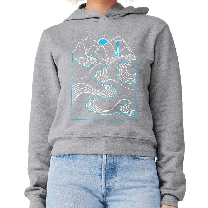 Mountains to Sea Mid Length Hooded Pullover - Ketsol