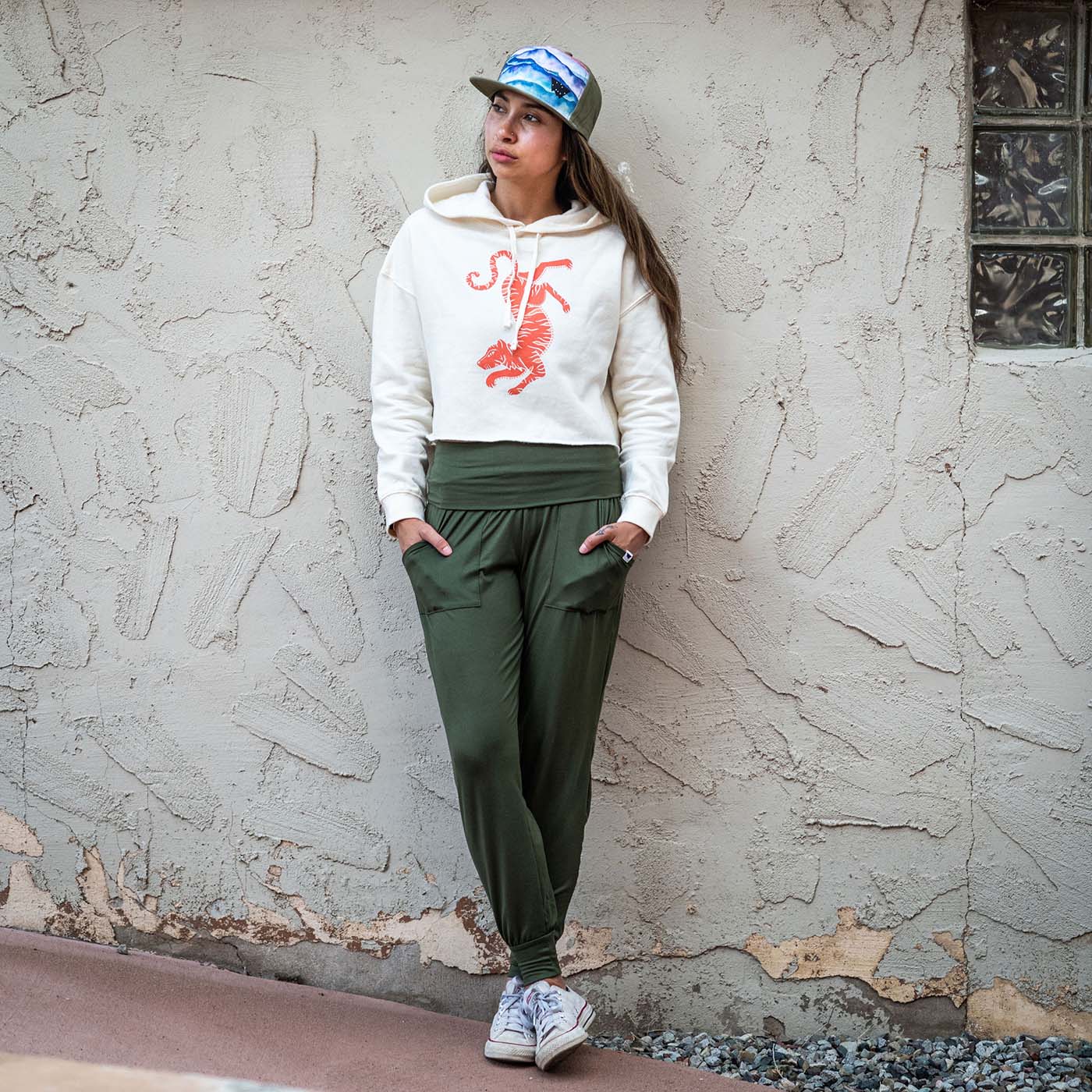 Tiger Cropped Hooded Sweatshirt | Monarch - Ketsol