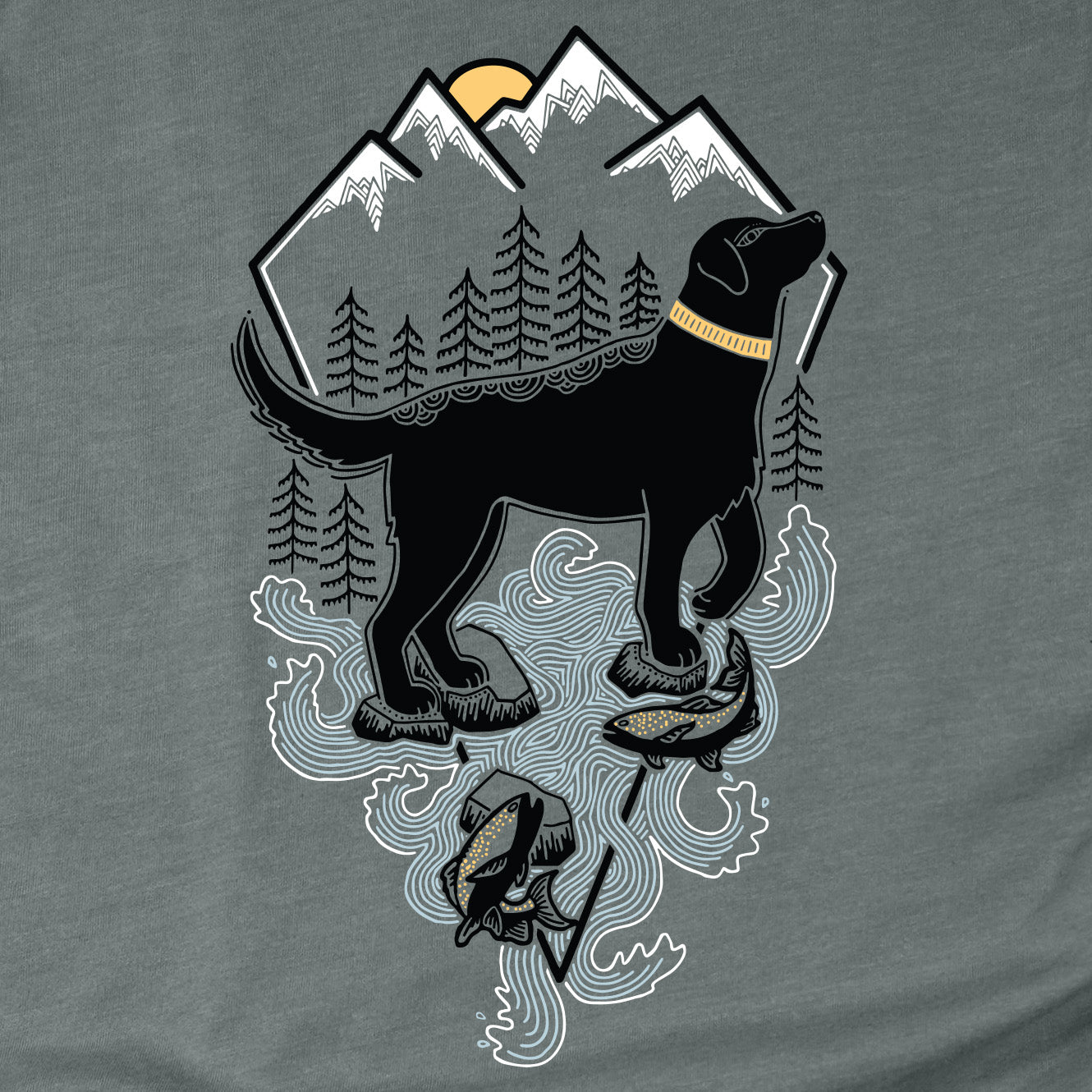 Black Lab Unisex Tee | Slate
