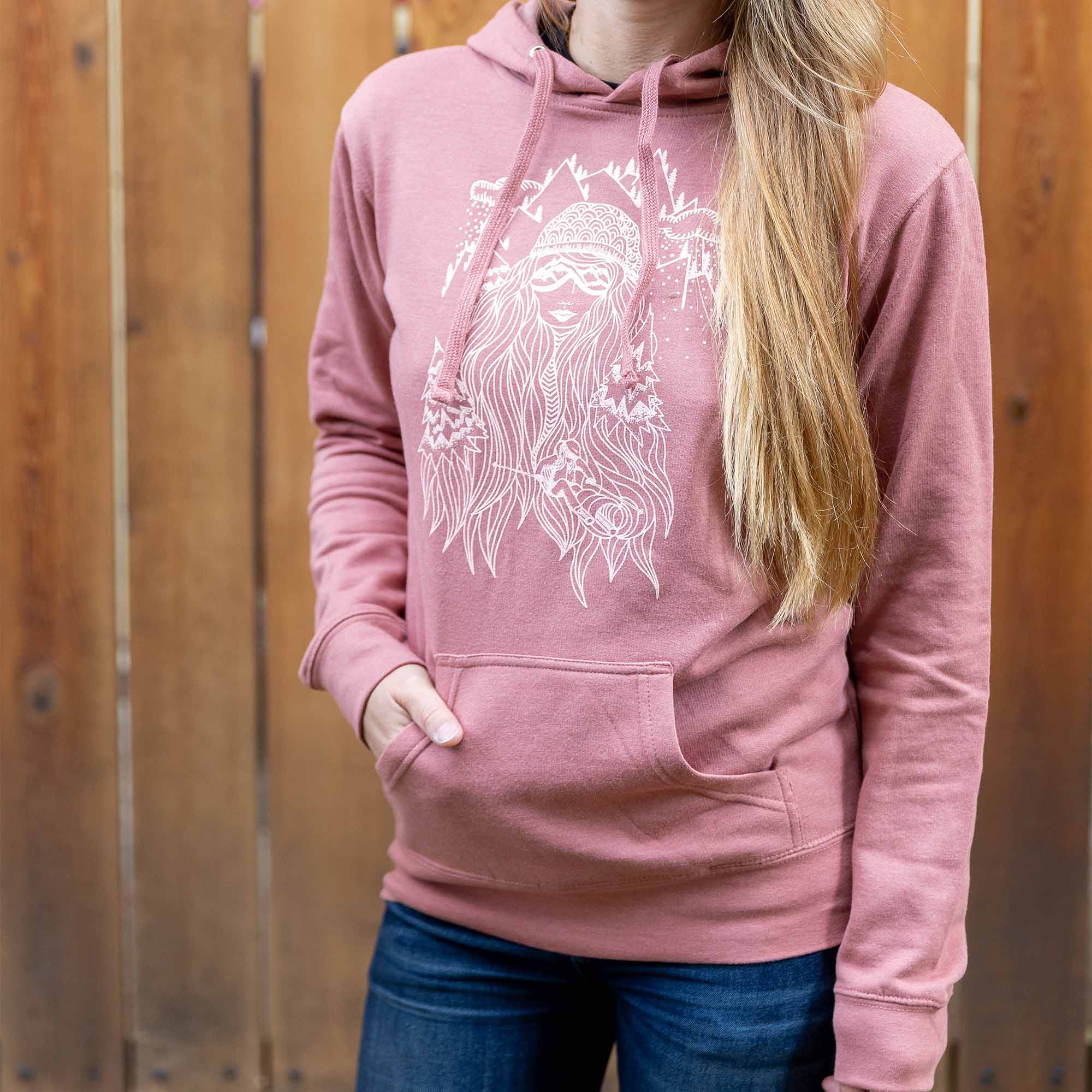 Ski Girl Fleece Hoodie | Lilac - Ketsol
