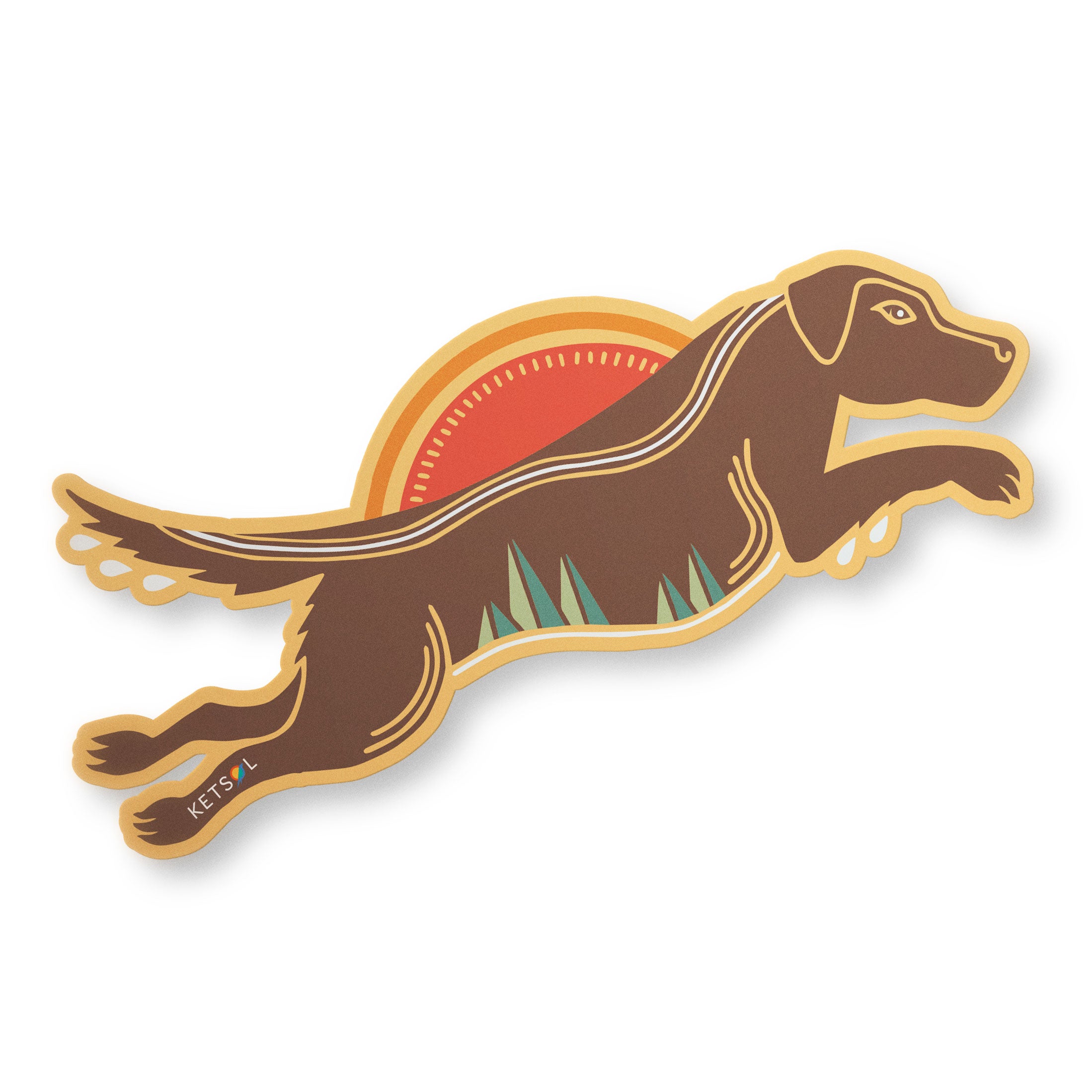 Jumping Labrador Sticker - Ketsol