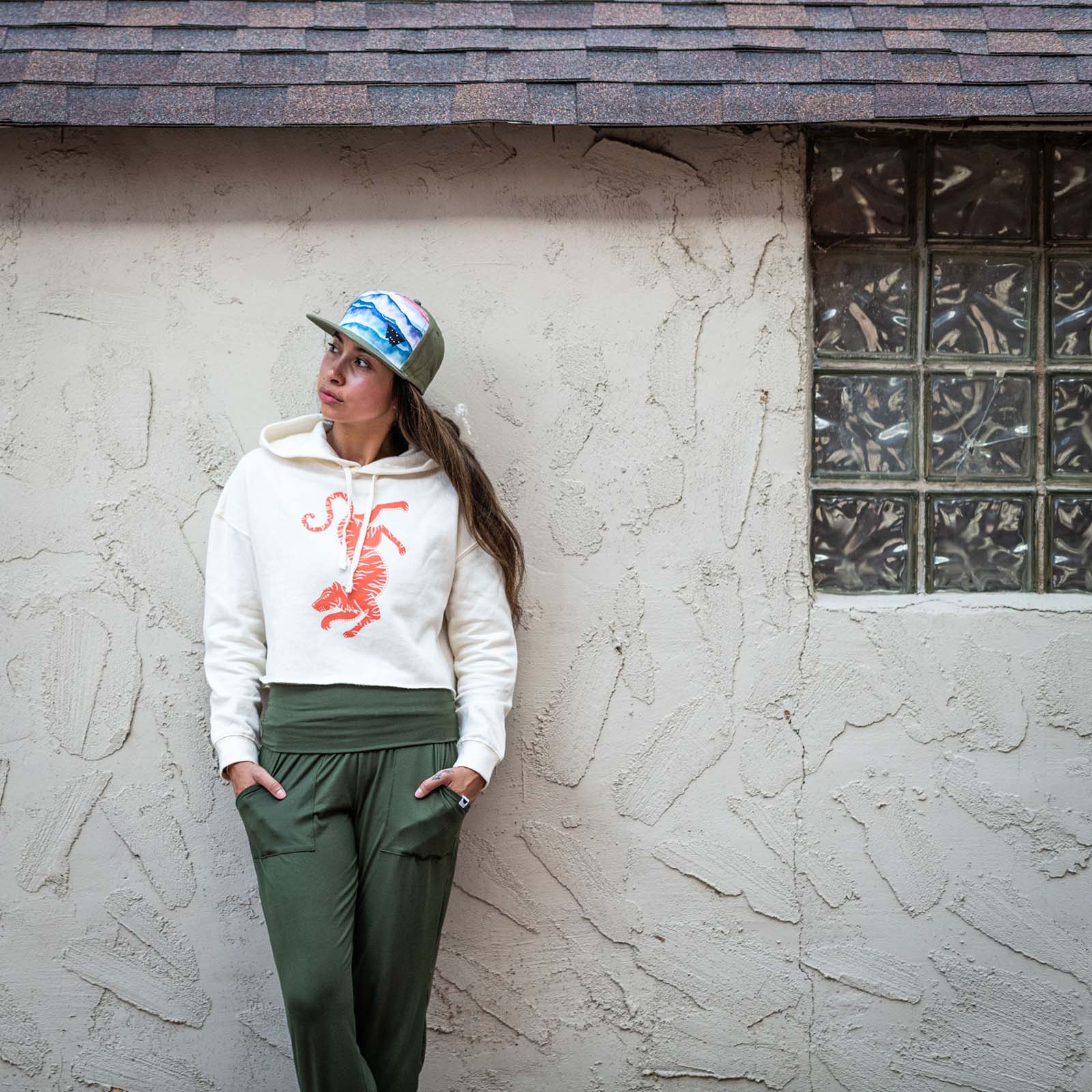 Tiger Cropped Hooded Sweatshirt | Monarch - Ketsol