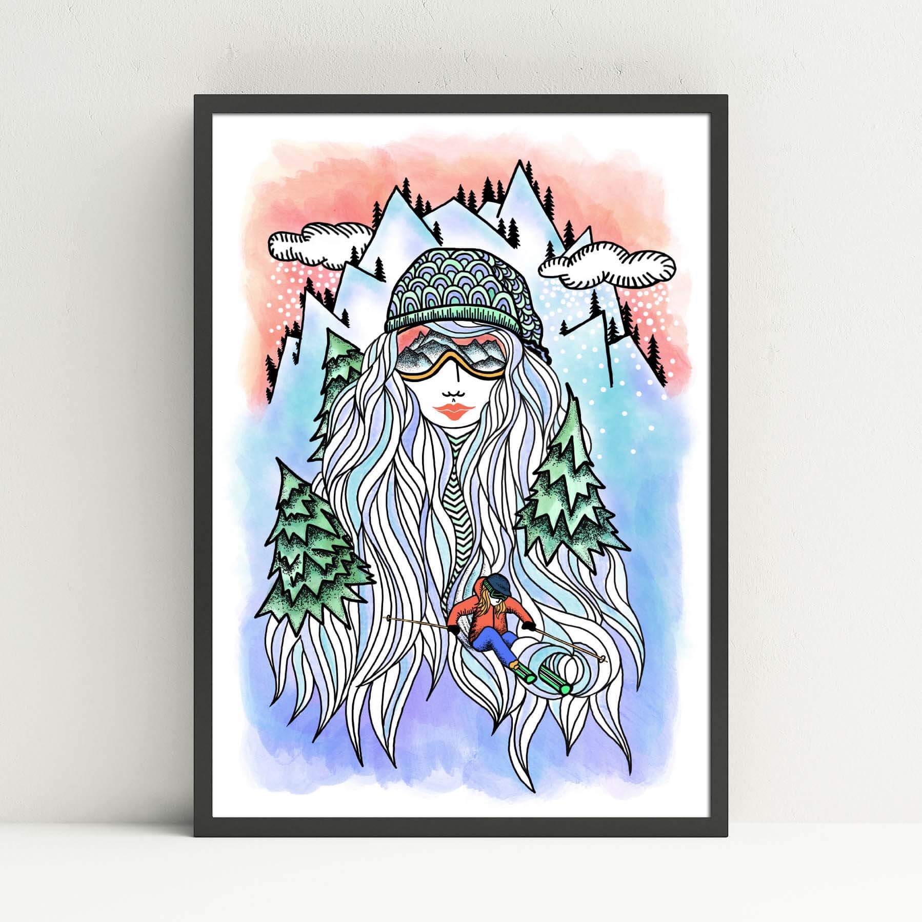 Ski Girl Print - Ketsol