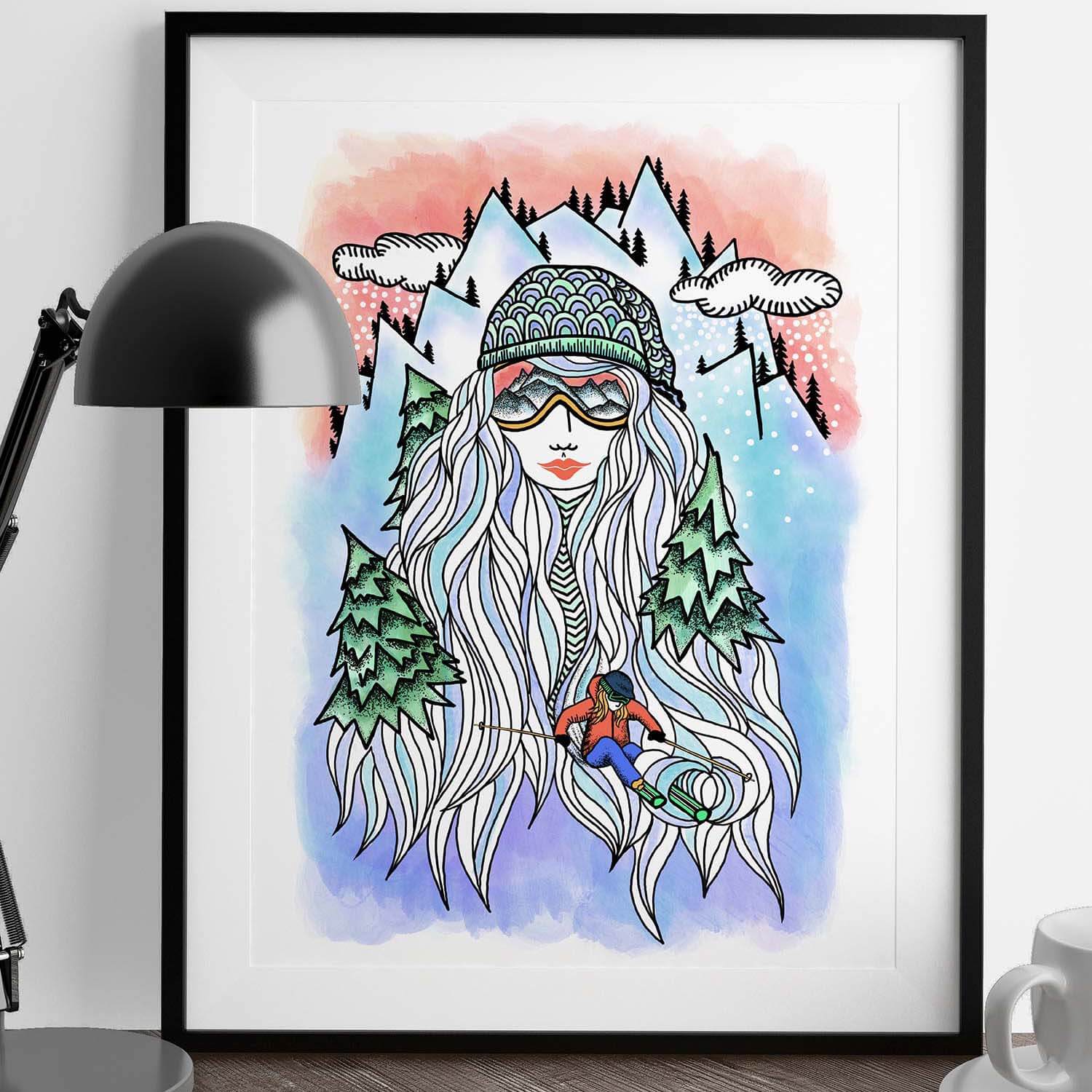 Ski Girl Print - Ketsol
