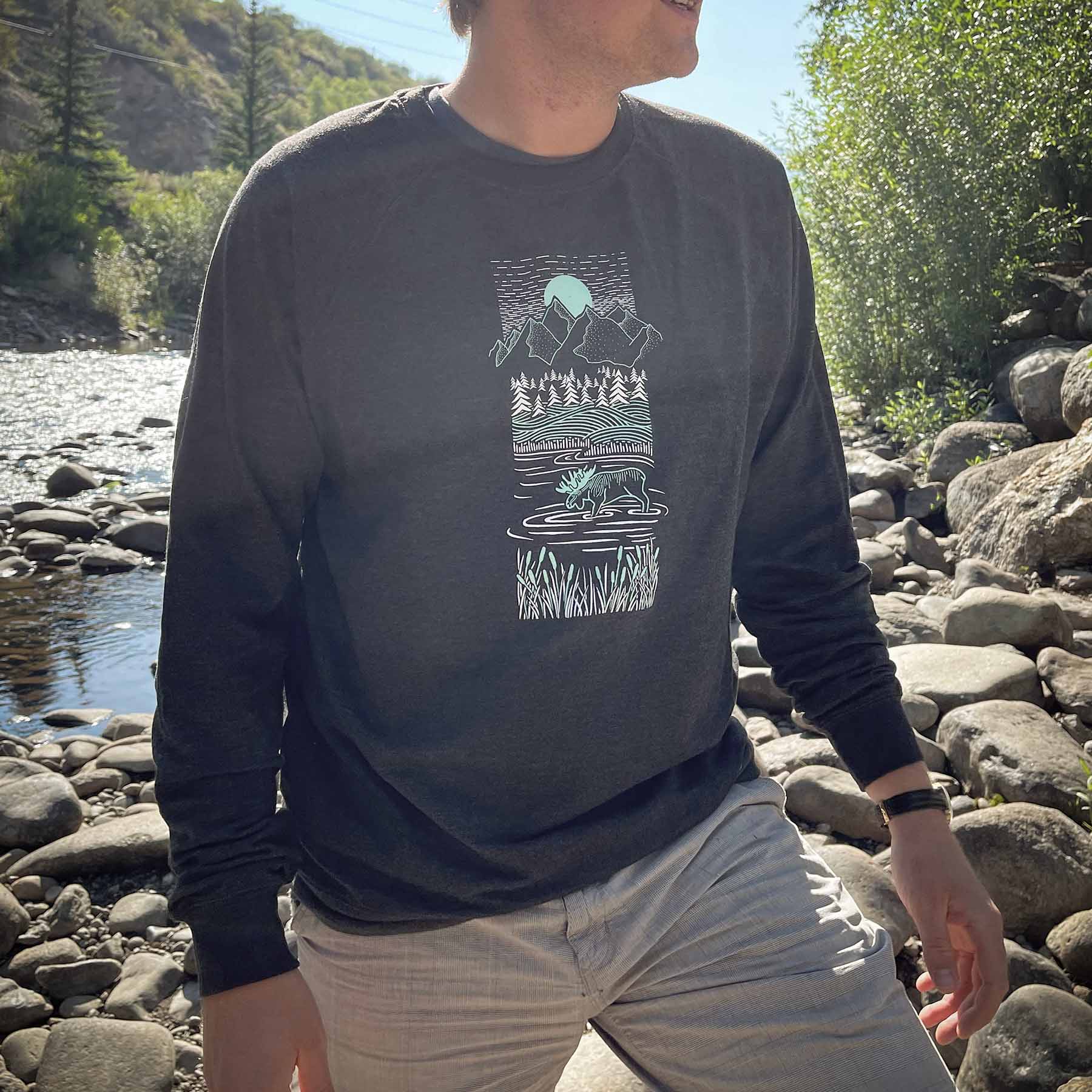 Piney Crewneck Sweatshirt | Charcoal - Ketsol