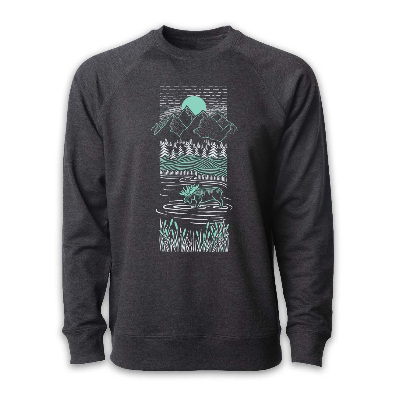 Piney Crewneck Sweatshirt | Charcoal - Ketsol